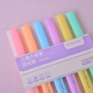 ماژیک علامت گذار ژیخوآ مدل پاستلی کد F0642 بسته 6 عددی