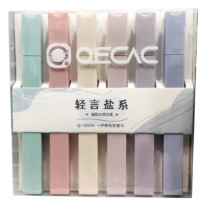 ماژیک علامت گذار مدل پاستلی مکعبی کد QJ-0924A بسته 6 عددی