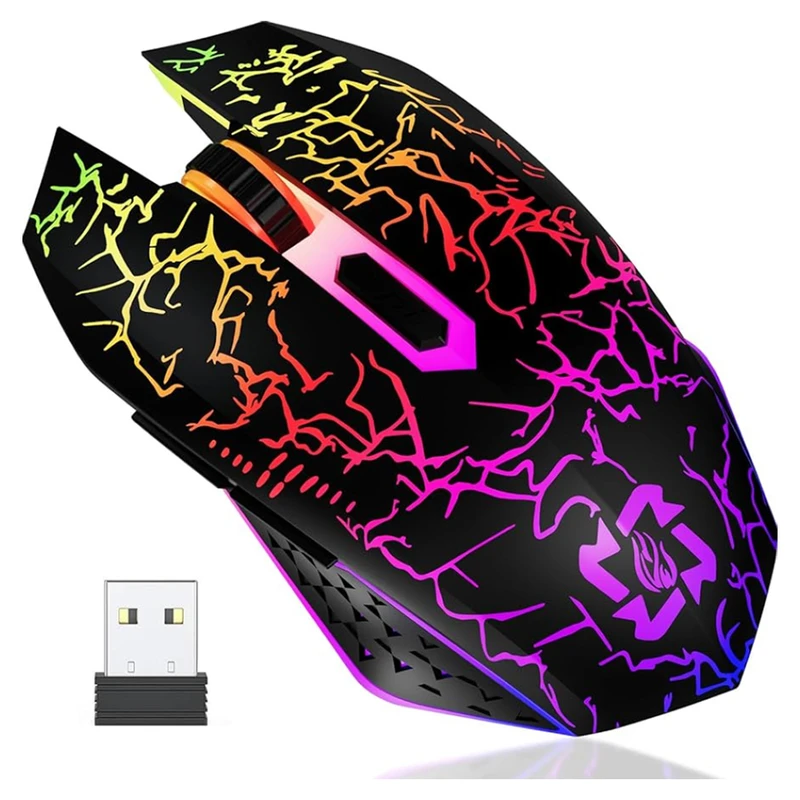 ماوس بی سیم گیمینگ مدل X-36، قابلیت اتصال با دانگل USB و بلوتوث، دارای 6 کلید، دقت 1600 DPI، دارای باتری داخلی قابل شارژ